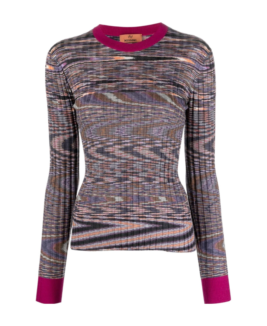 Missoni Abstract-pattern Cashmere-blend Jumper In Gray