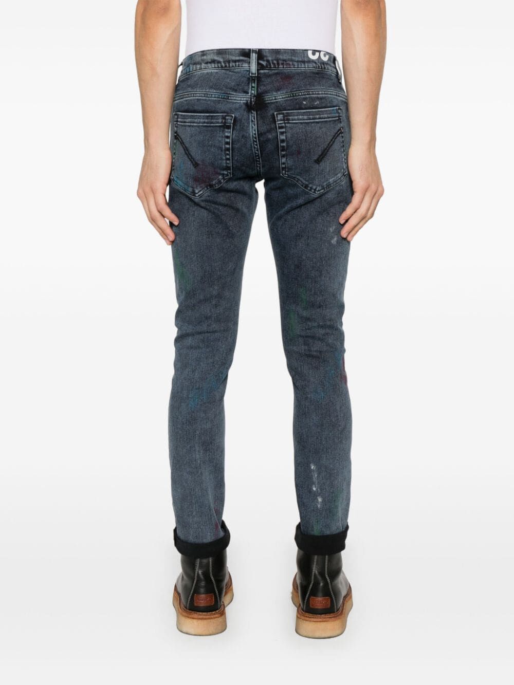 Dondup Stretch Denim Trousers George Jeans In Gray