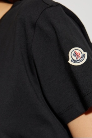 Moncler Biologic Cotton T-shirt With Embroidered Logo