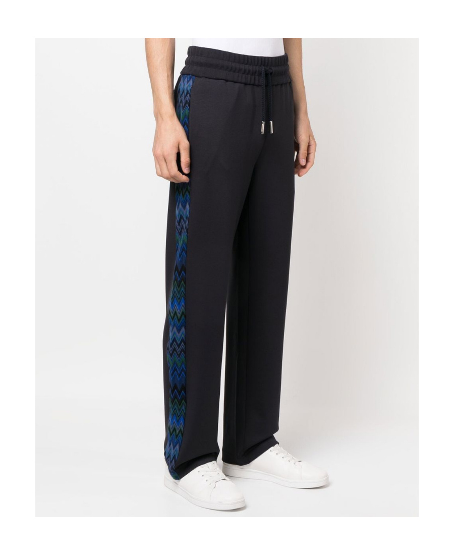 Missoni Zigzag Side-stripe Track Pant In Black