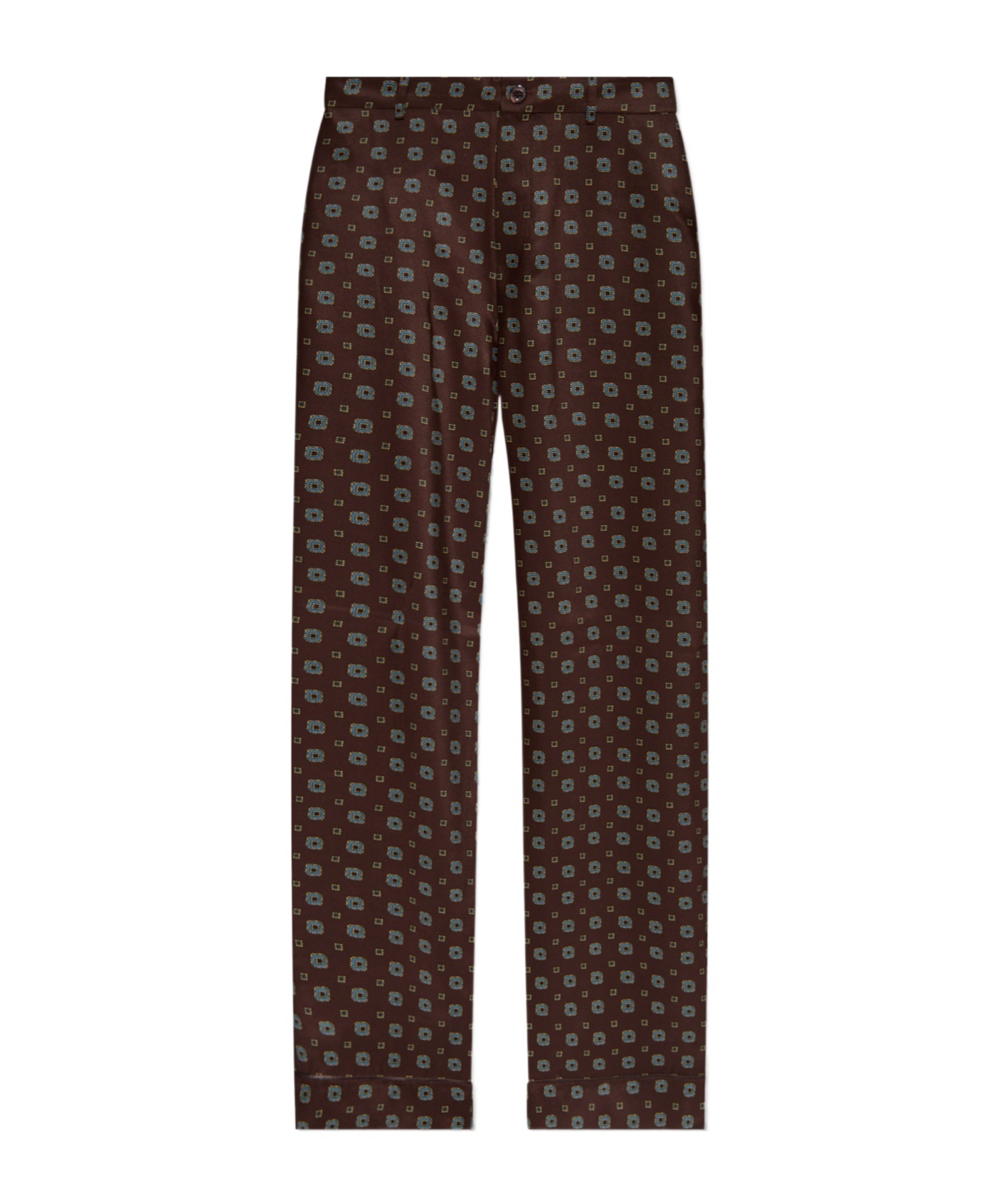 Moschino Geometric-print Trousers In Black