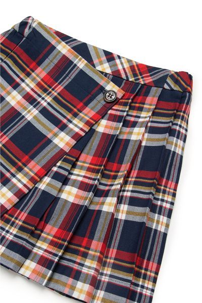 Max & Co Checked Cotton Skirt In Multicolor
