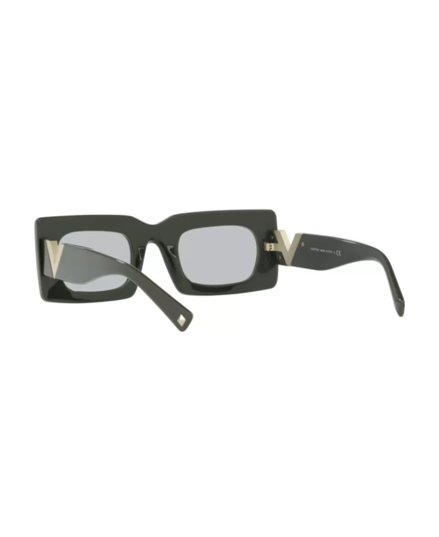 Valentino Rectangular Frame Sunglasses In Black