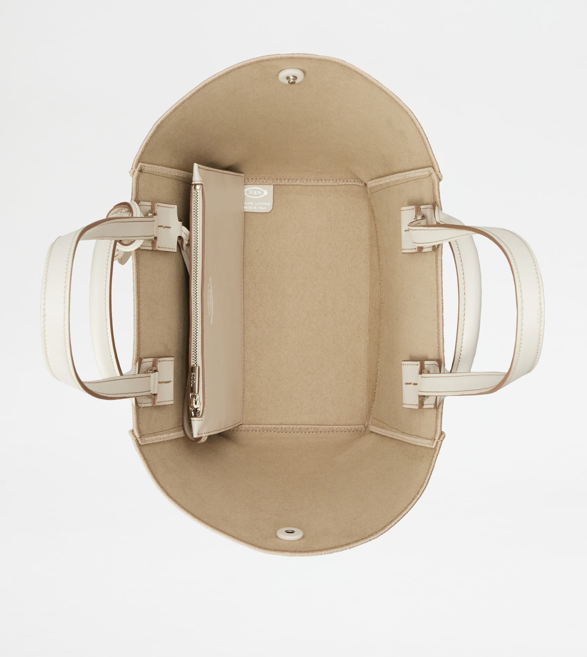 Shop Tod's Small Shopping Tote Bag In Nude
