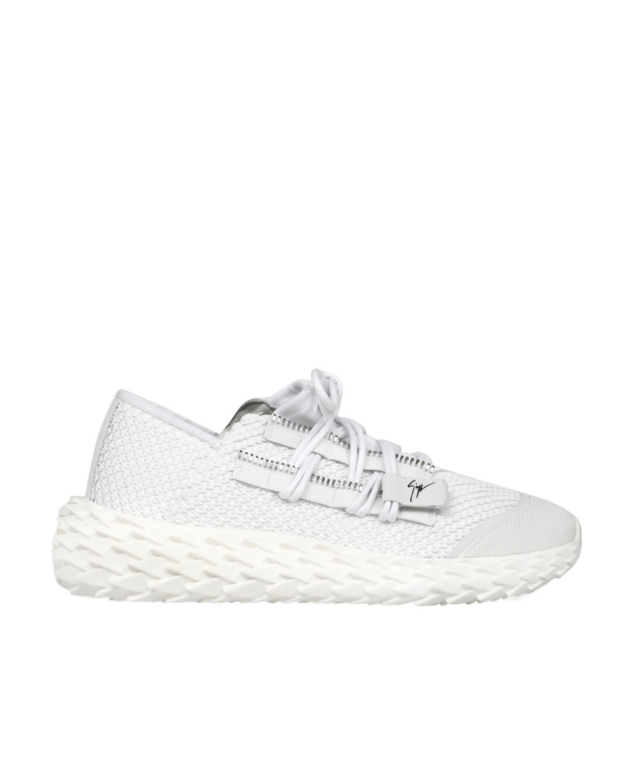 Shop Giuseppe Zanotti Tie Low-top Casual Sneakers In White