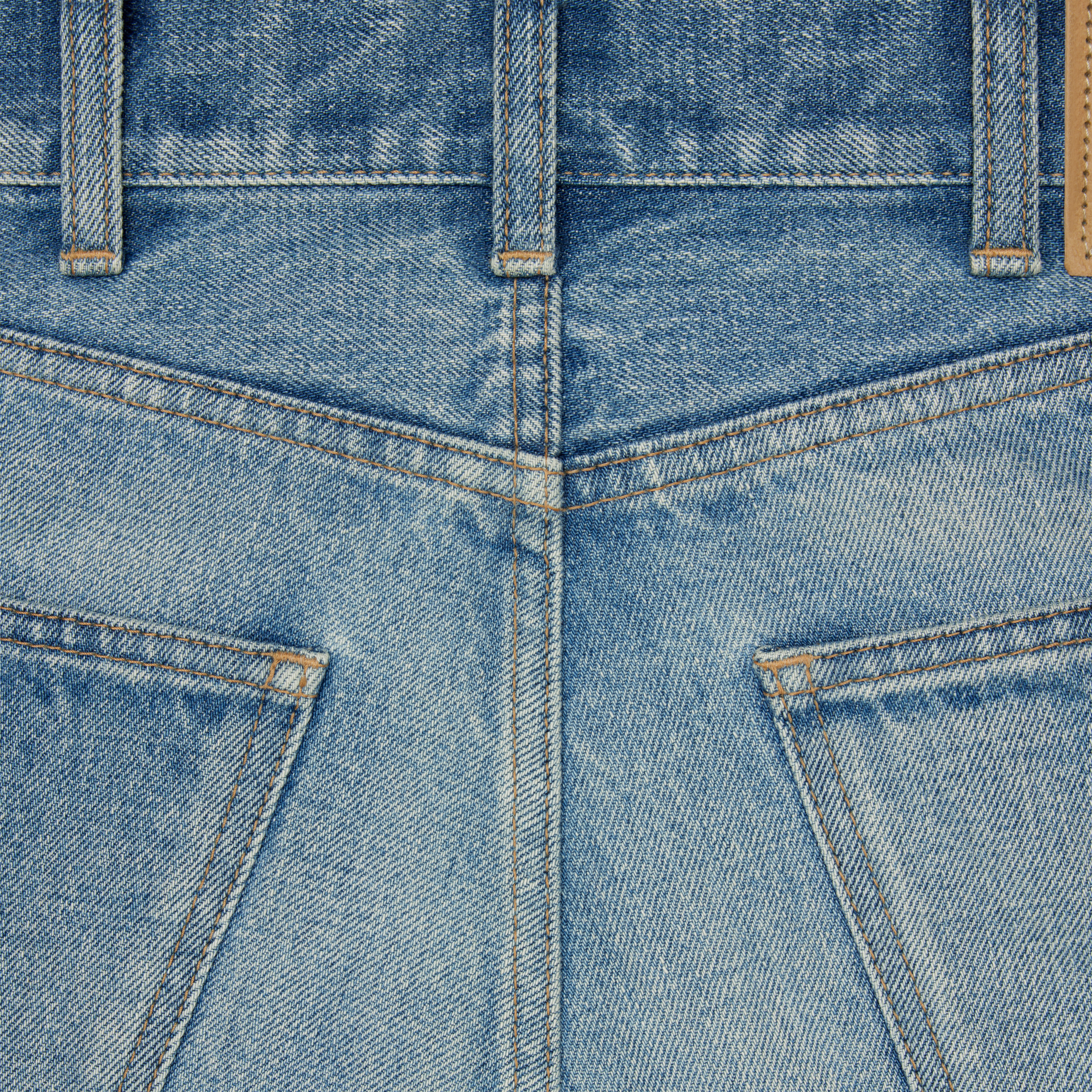 Celine Beard Striped Wide-legged Jeans In Blue