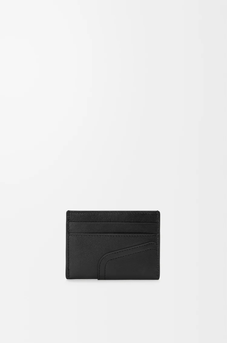 Loewe Panta Plain Cardholder In Shiny Calfskin In Black