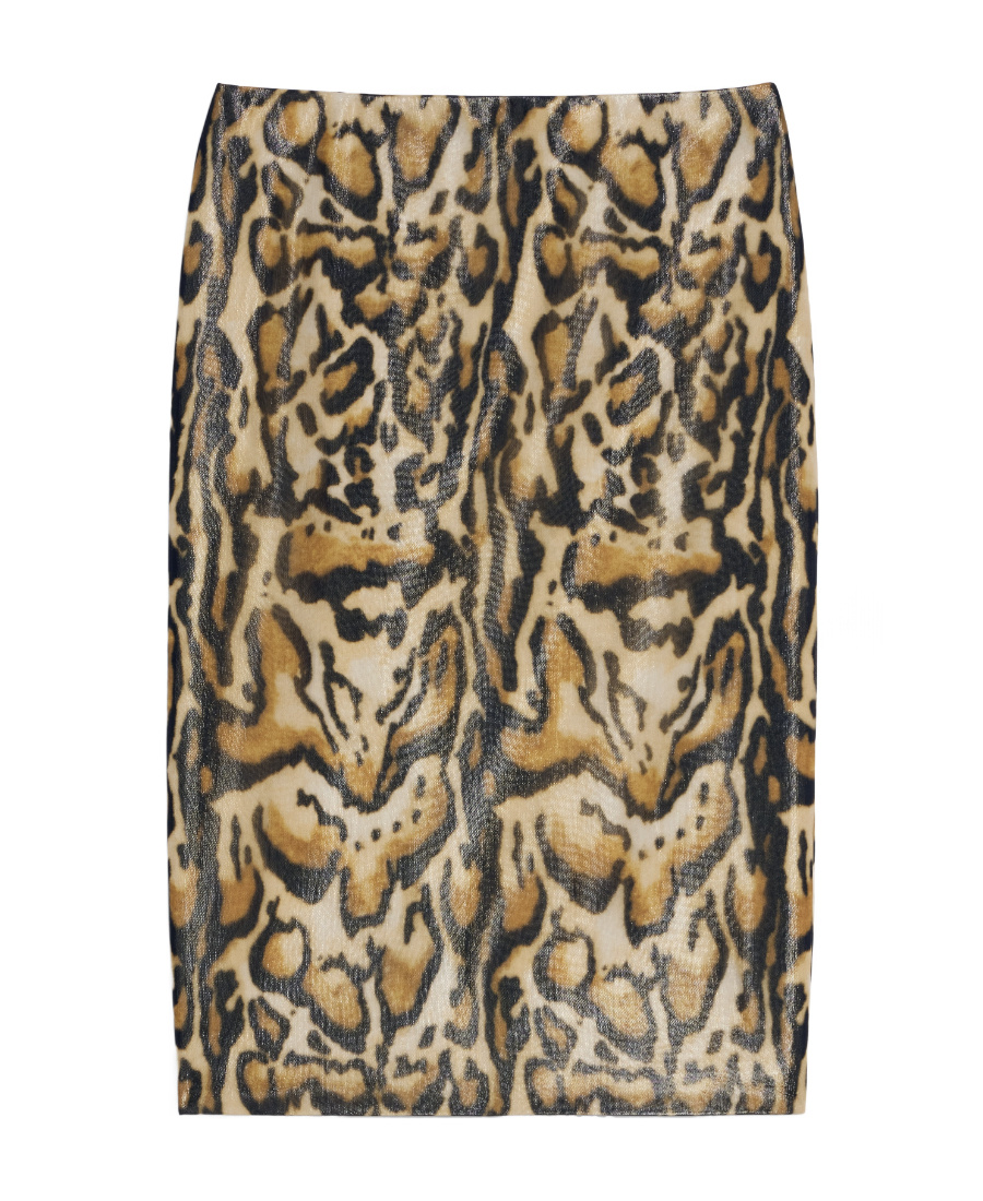 CELINE PRINTED SLIT SKIRT 