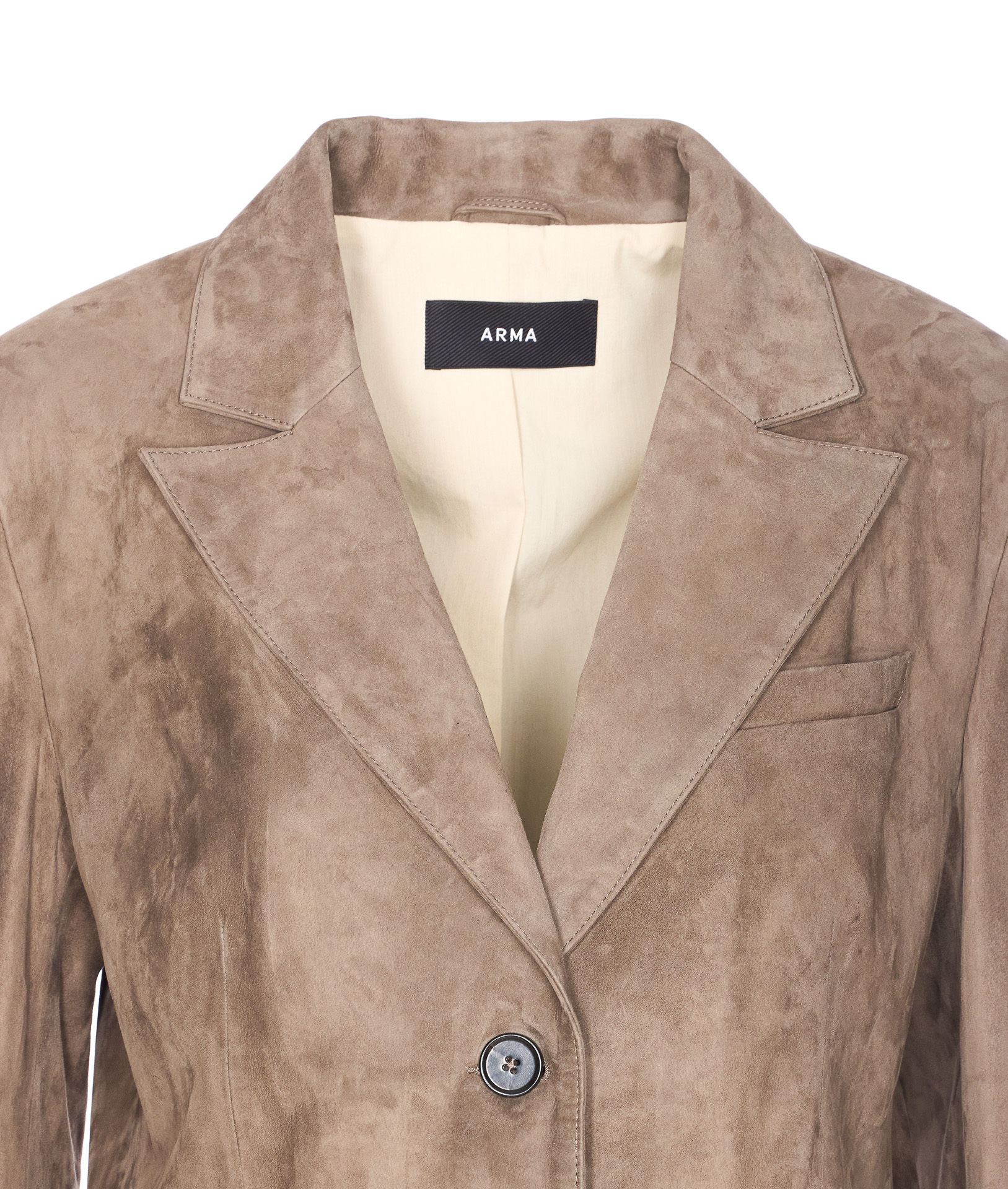 Arma Button-fastening Suede Blazer In Multi