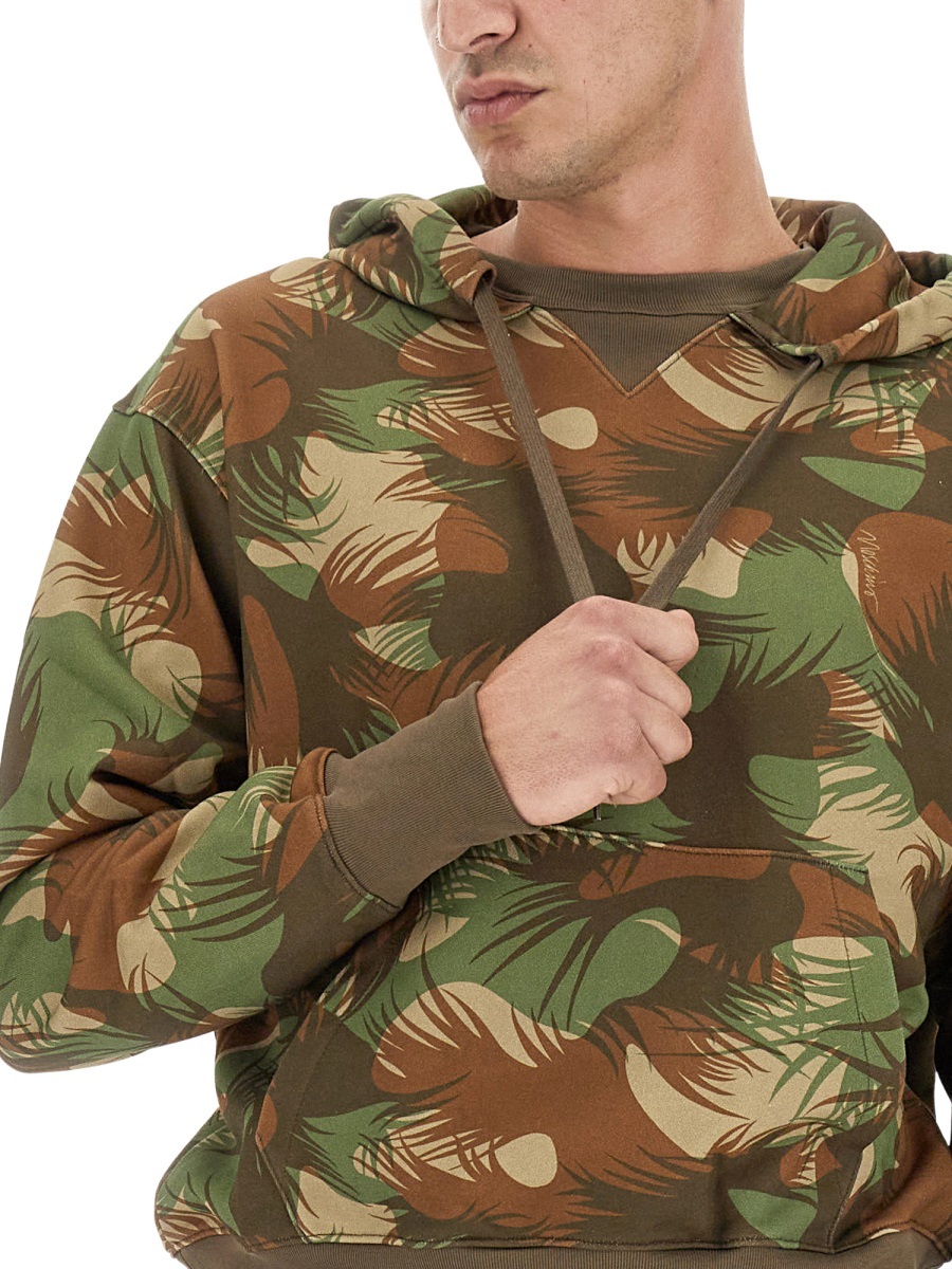 Moschino Men's Camouflage Sweatshirt In Brown