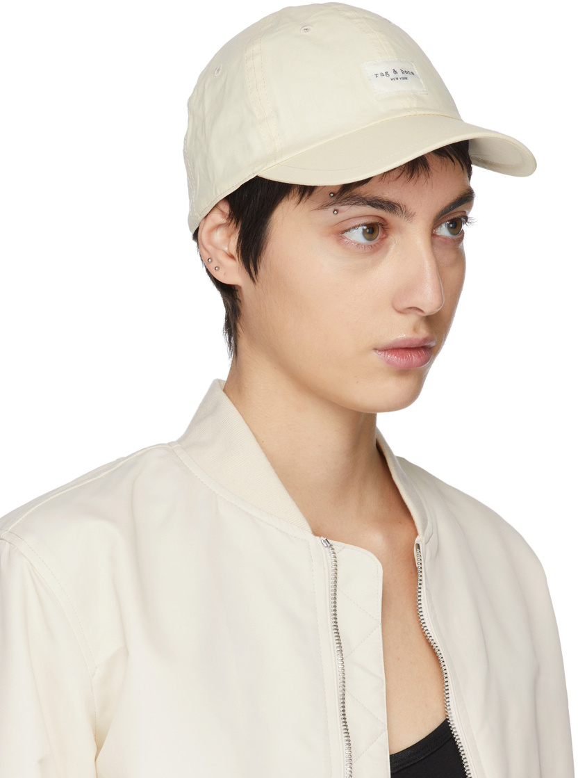 Rag & Bone Logo Patch Cap In White