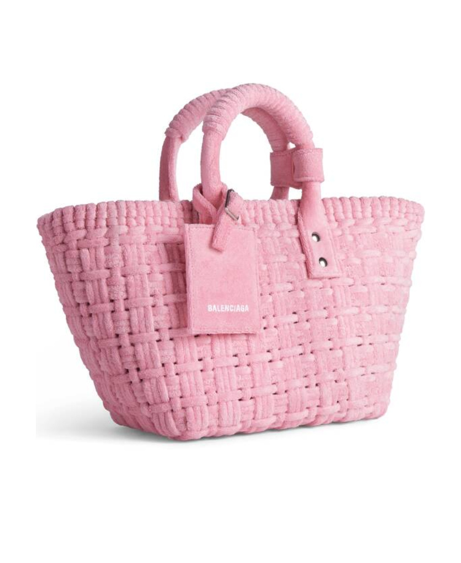 Balenciaga Xs Bistro Basket Tote Bag In Pink
