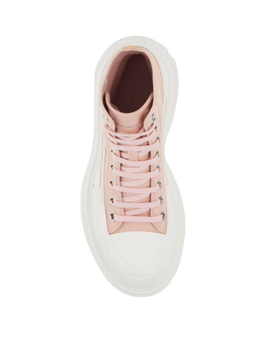 Alexander Mcqueen Oversized-sole Ankle Boots In Pink