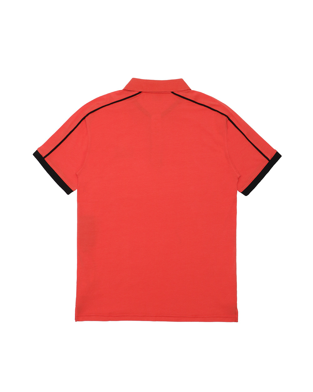 Ea7 Logo Lapel Polo Shirt In Red