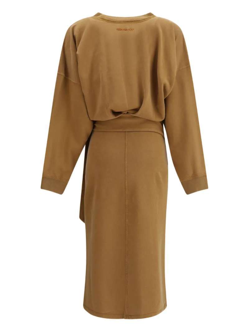 Isabel Marant Étoile Cotton Jersey Dress In Brown