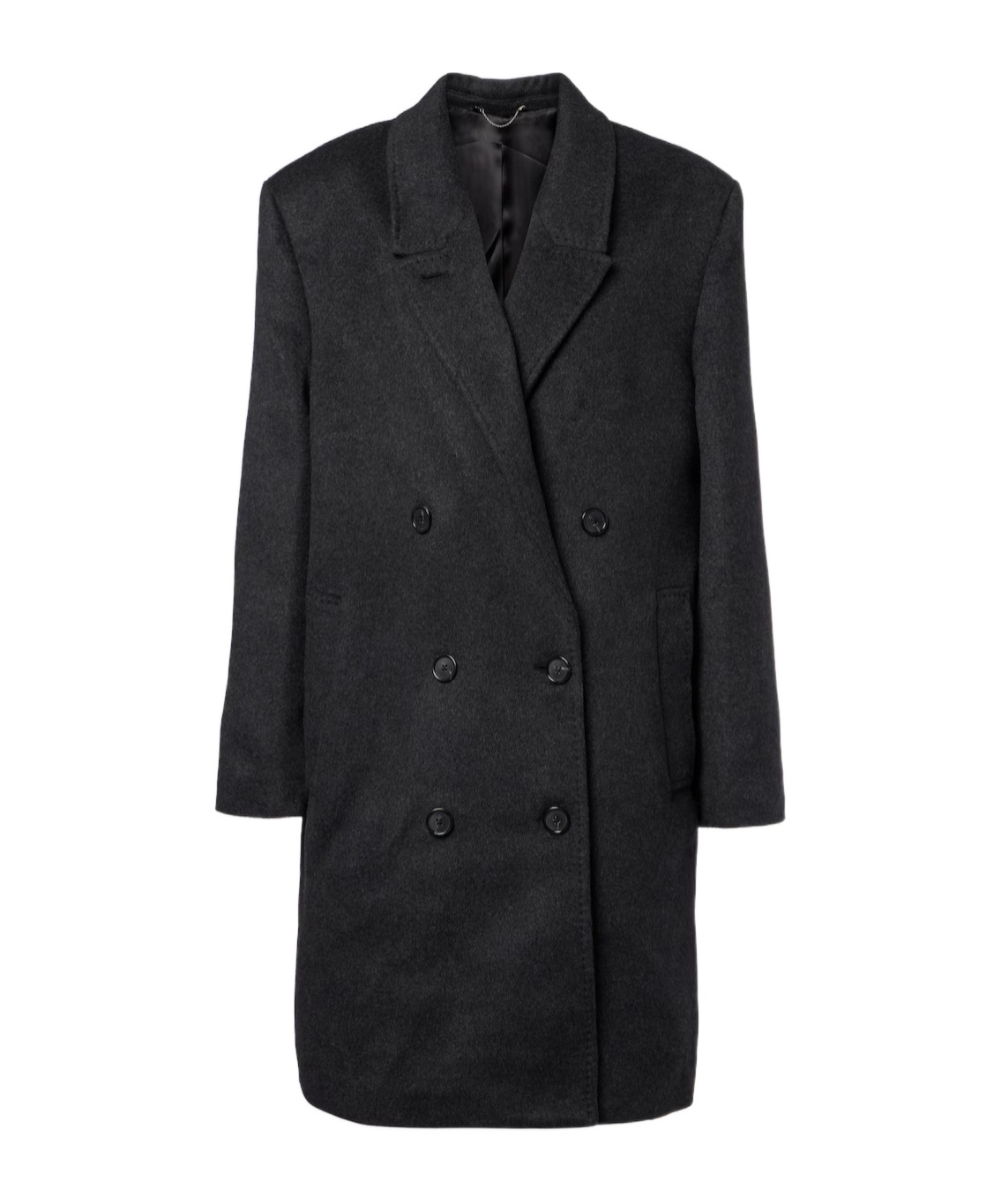 Totême Double-breasted Cashmere Coat In Gray