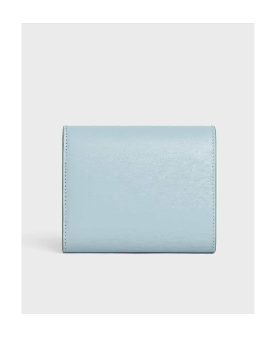 Celine Triomphe Small Wallet In Blue