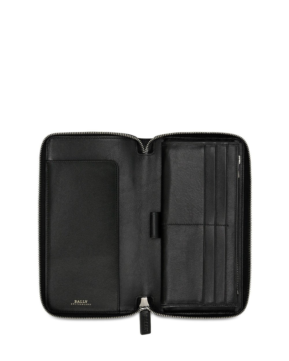 Bally Logo Zipper Wallet In Black