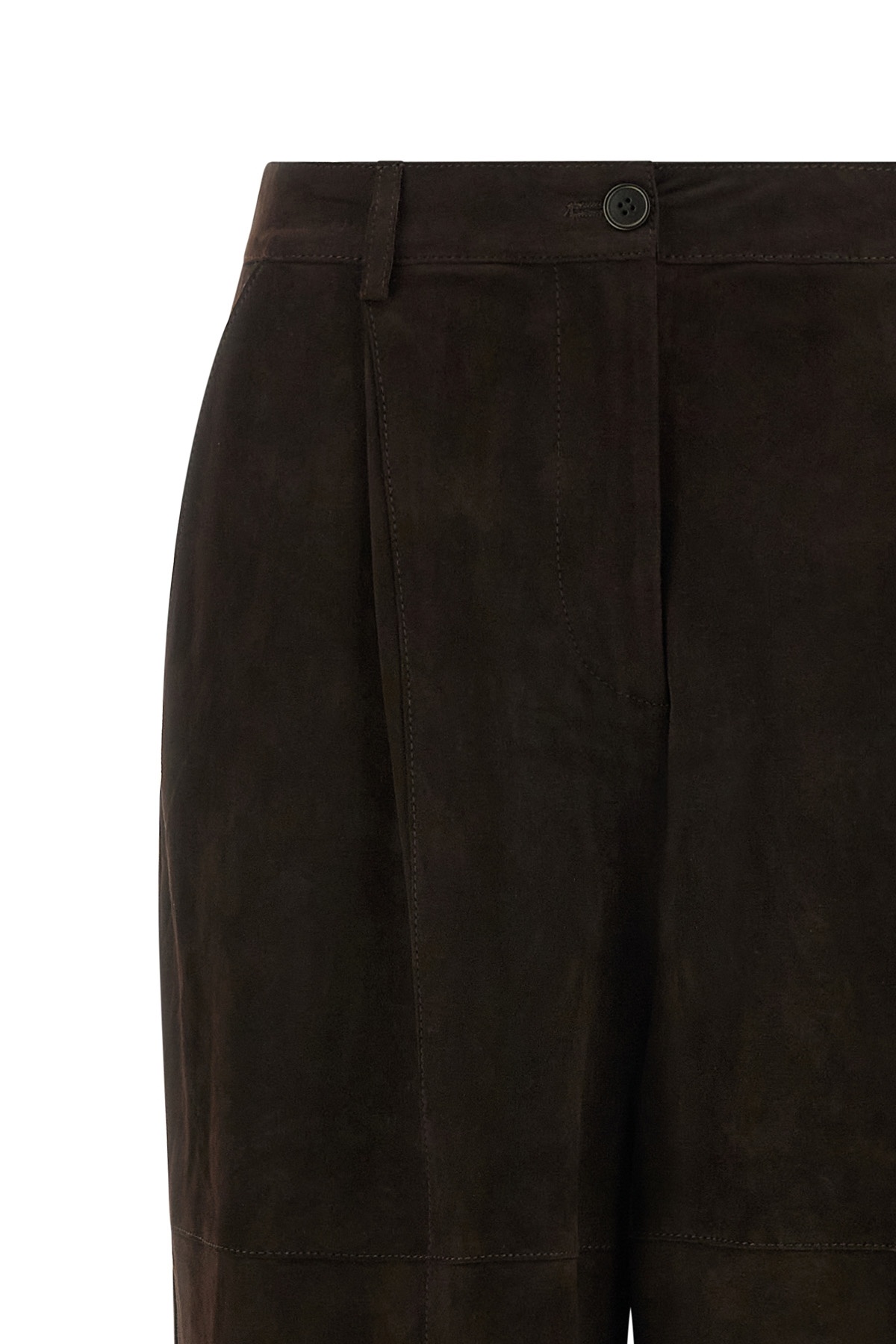 P.a.r.o.s.h Suede-leather Trousers In Black