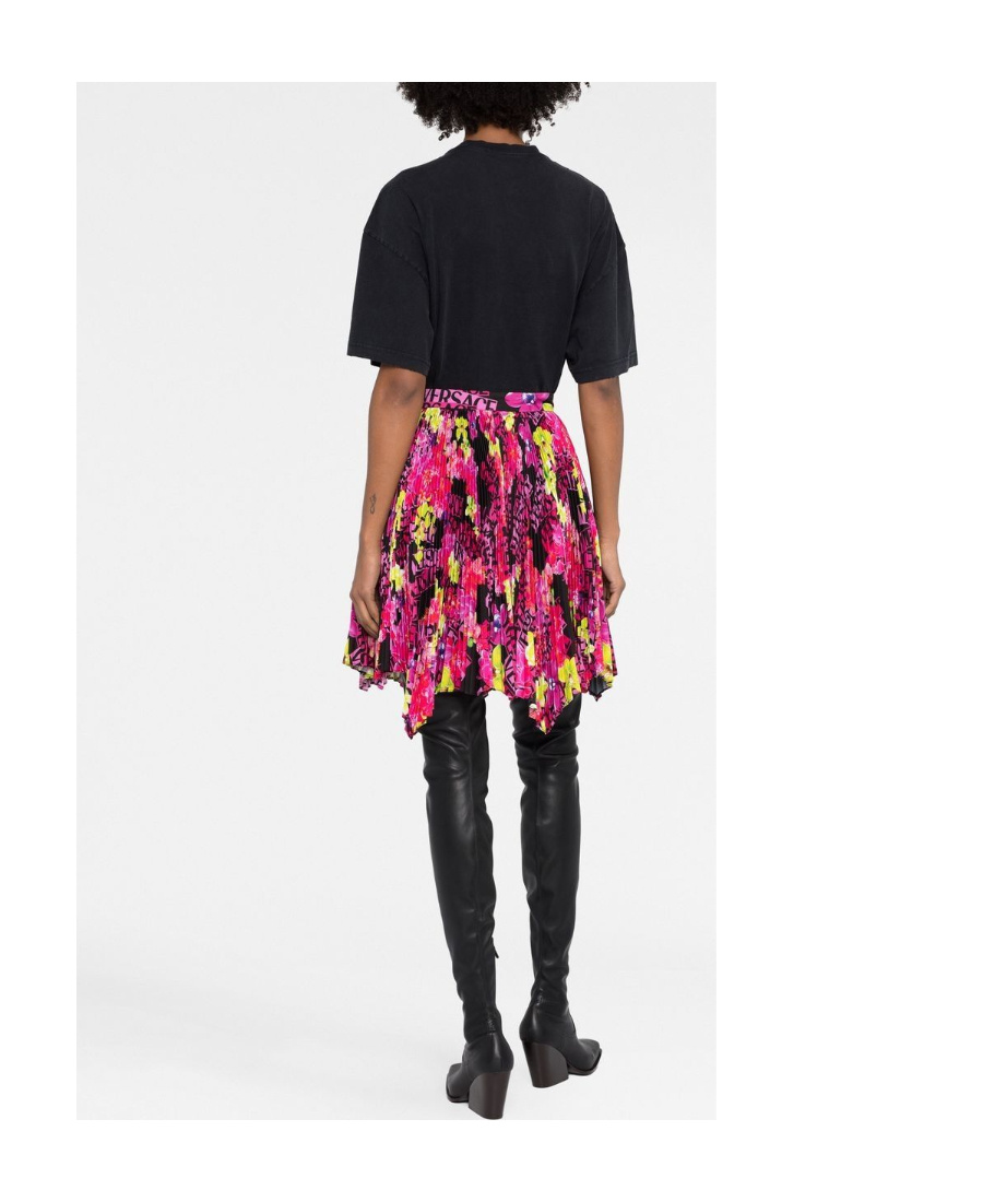 Shop Versace Off-shoulder Long-sleeve Bodysuit In Red