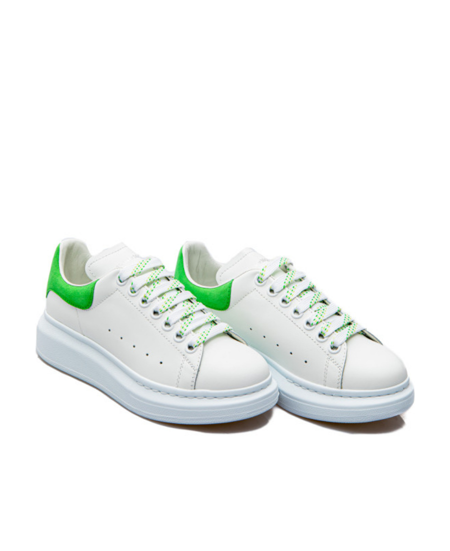 Alexander Mcqueen Oversized Leather Sneakers In White