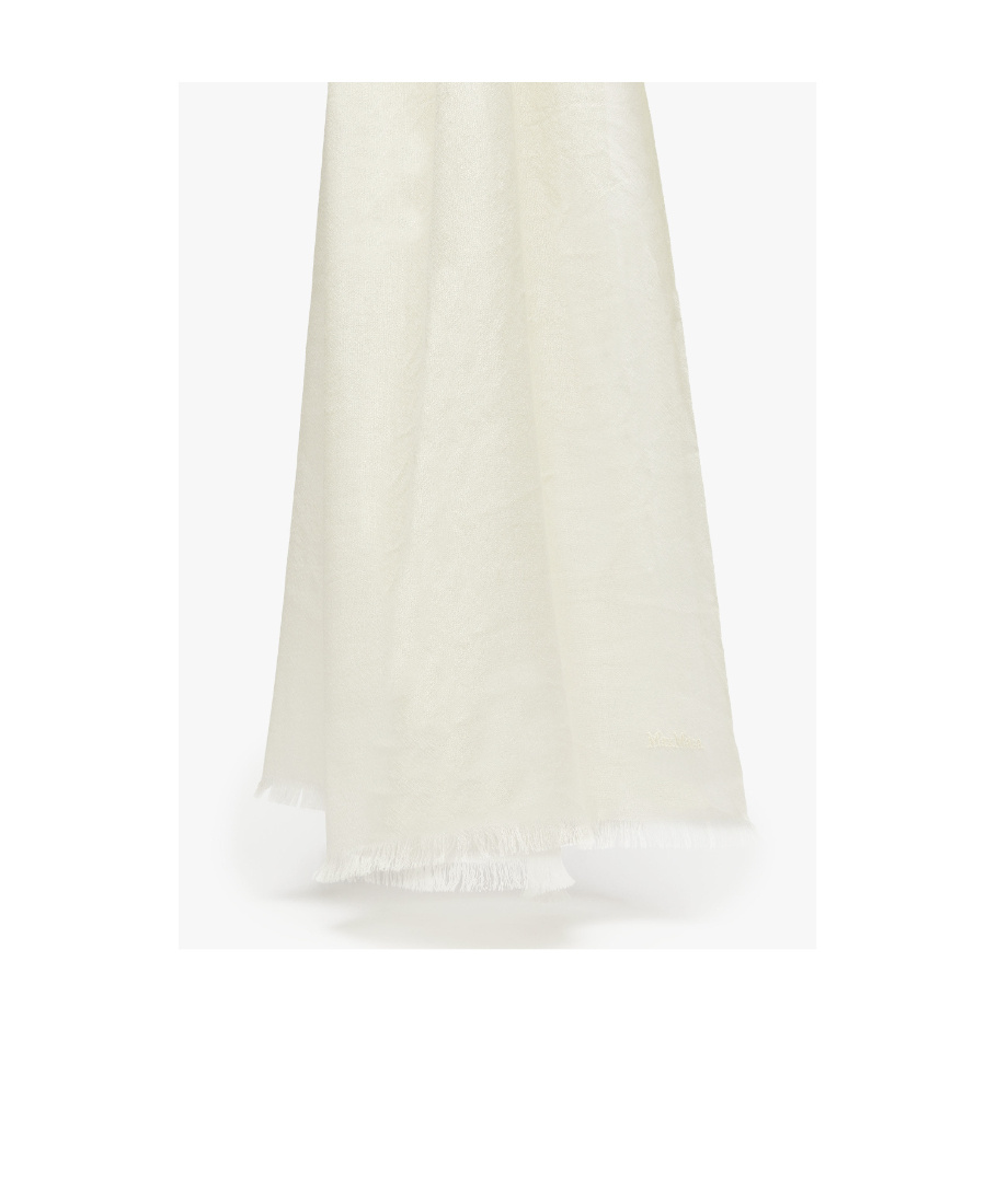 Max Mara Graded Cashmere Scarf In White