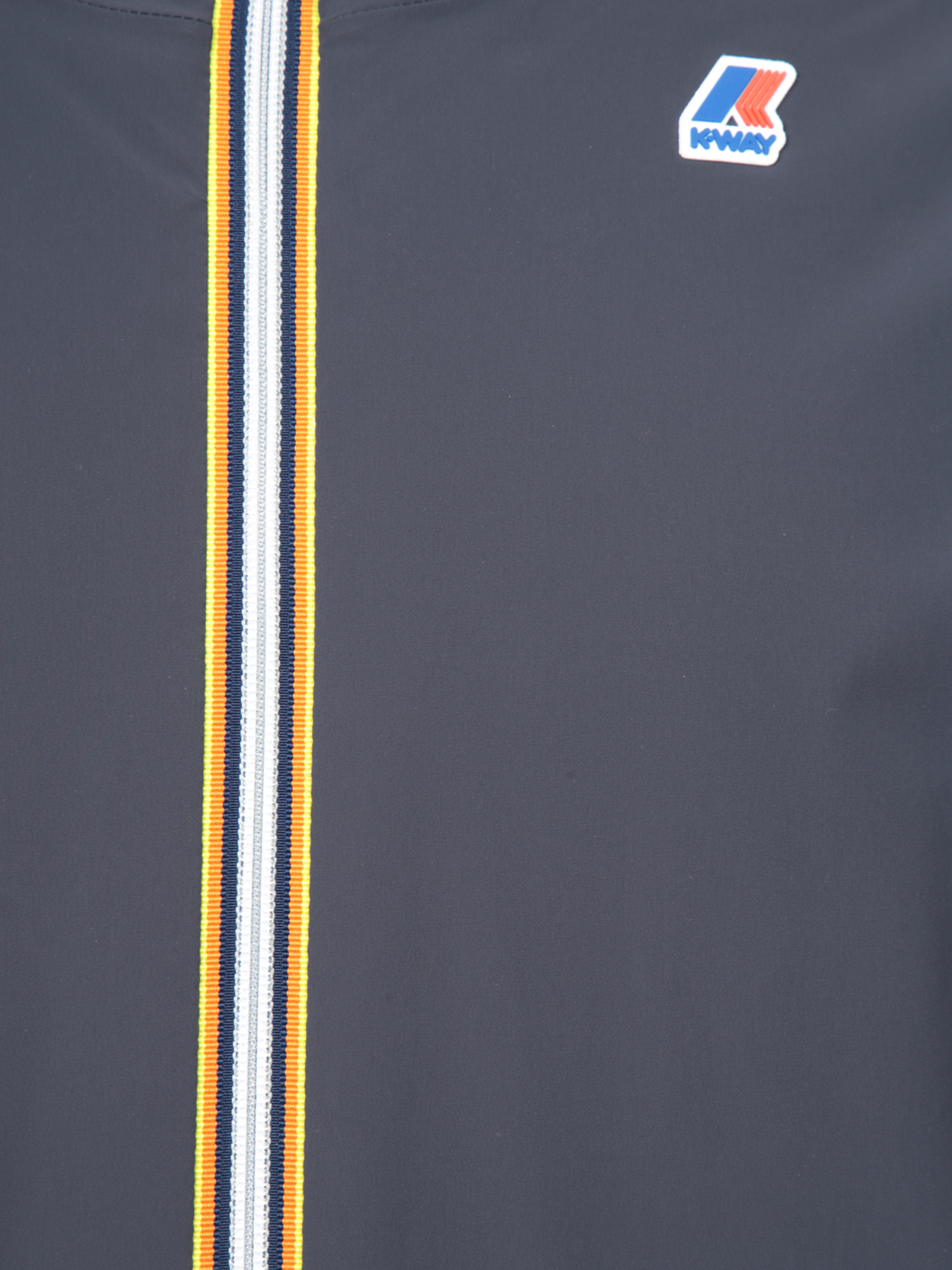 K-way Hooded Jacket With Side Pockets And Cuffs In Blue