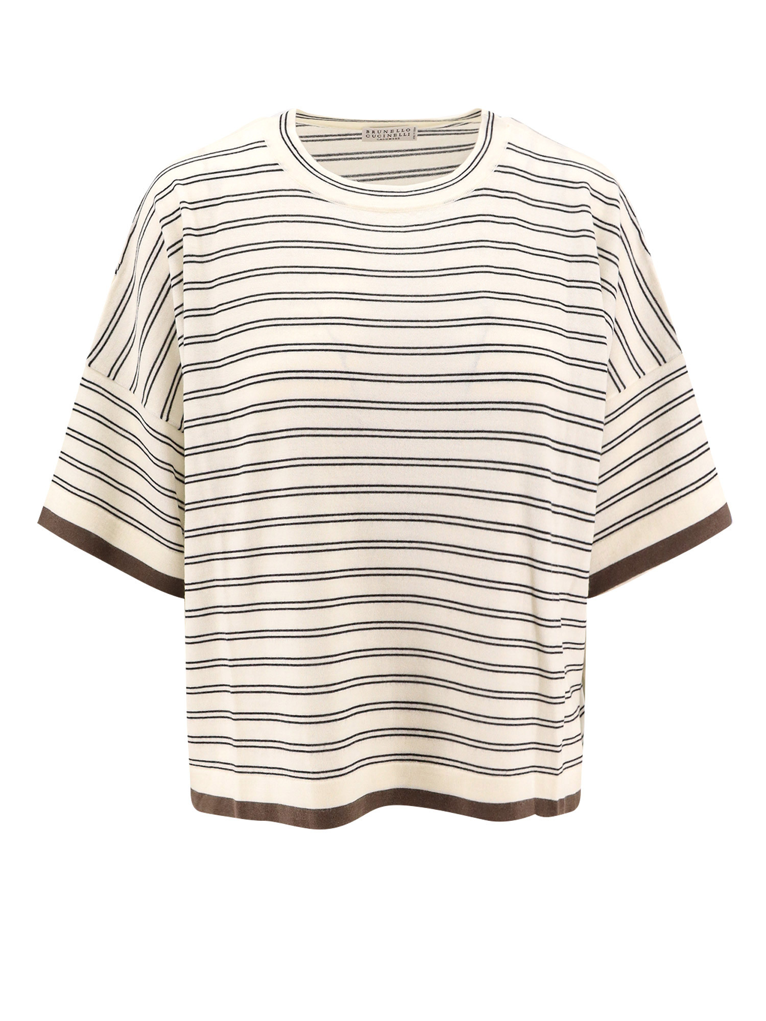 Brunello Cucinelli Short-sleeved Sweater In White