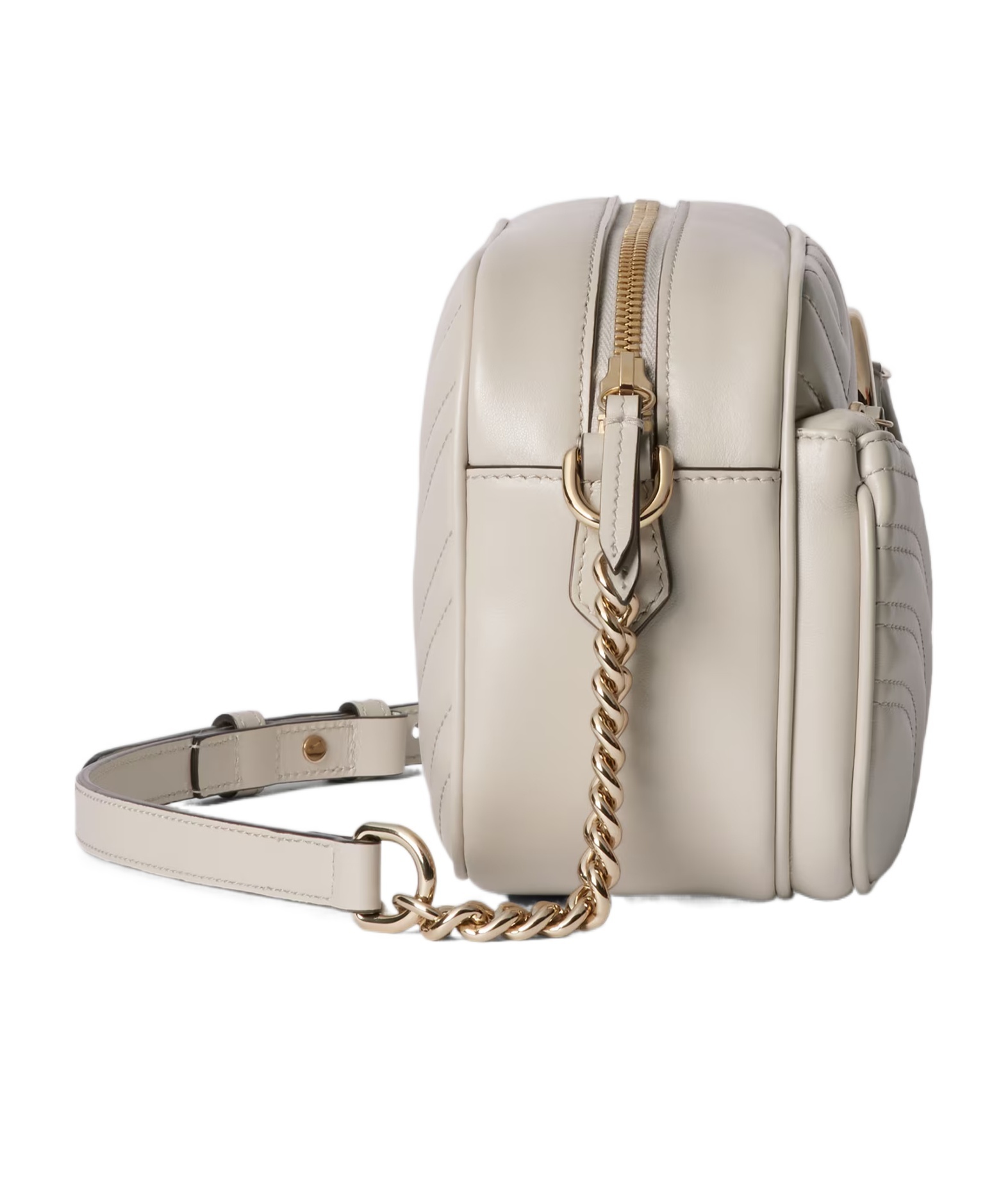 Gucci Gg Marmont Leather Shoulder Bag In Nude