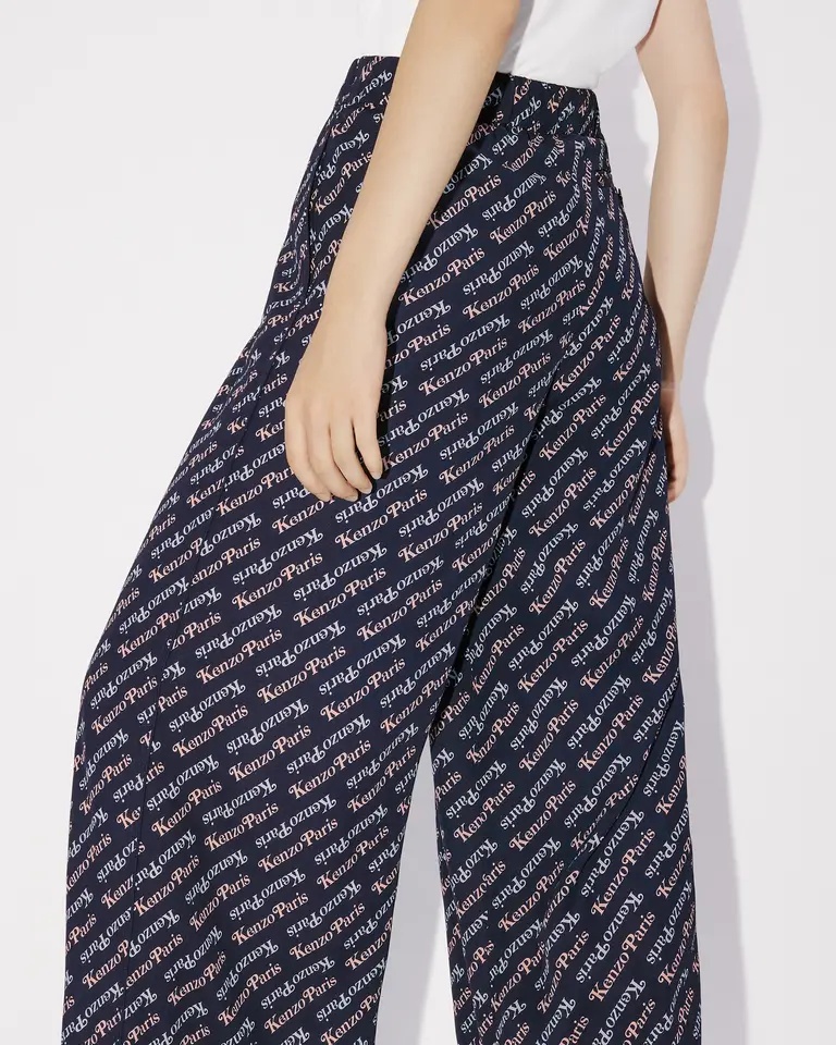 Kenzo X Verdy Logo-print Pajama Pants In Black