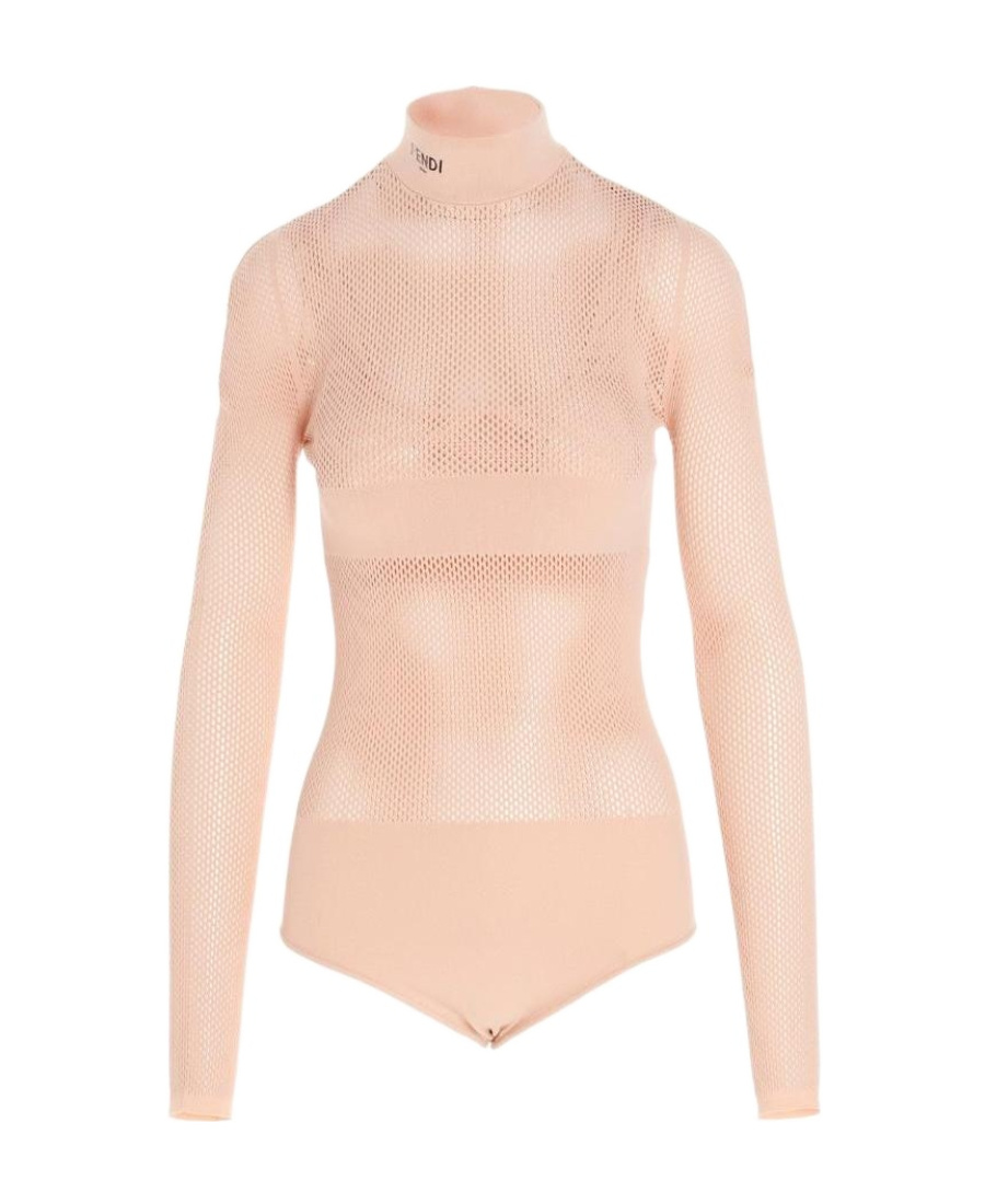 FENDI LAYERED-EFFECT MESH BODYSUIT 
