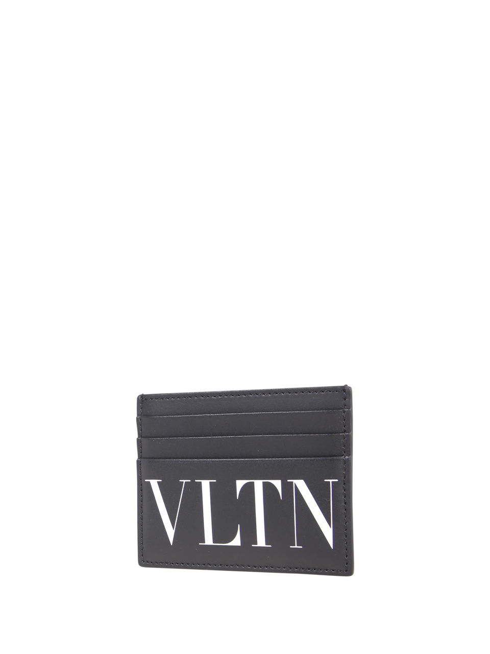 Valentino Vltn Print Cardholder In Black