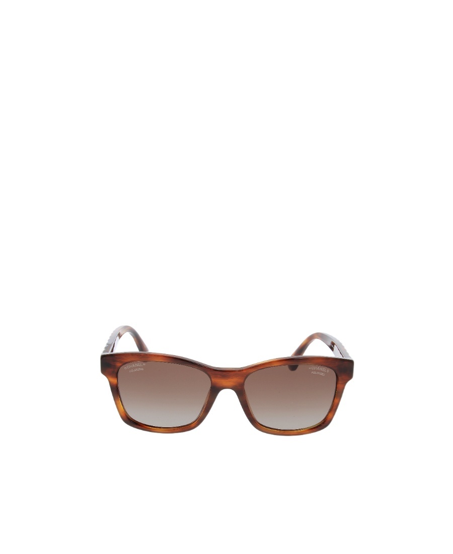 Pre-owned Chanel Logo Sunglasses In Brown