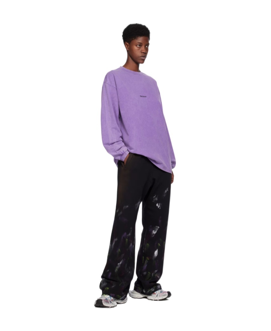We11 Done Graphic-print Cotton T-shirt In Purple