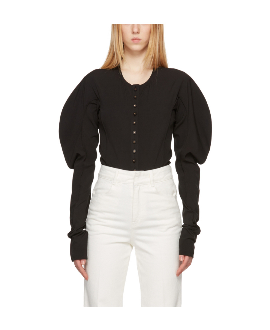 Low Classic Long-sleeved Jumpsuit In Black