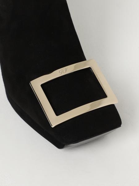 Roger Vivier Metal Buckle Thick-soled Short Boots In Black