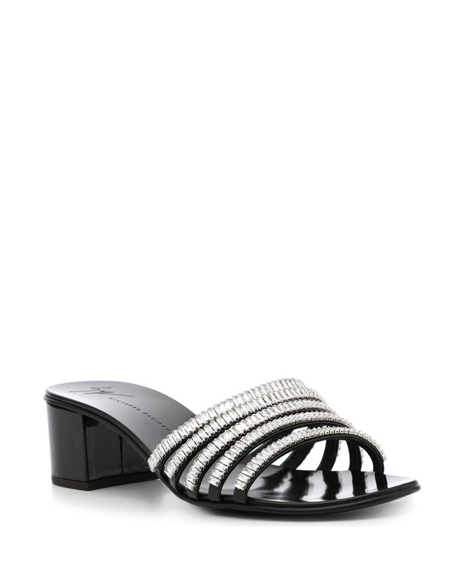 Giuseppe Zanotti Crystal Inlaid High-heeled Sandals In Black