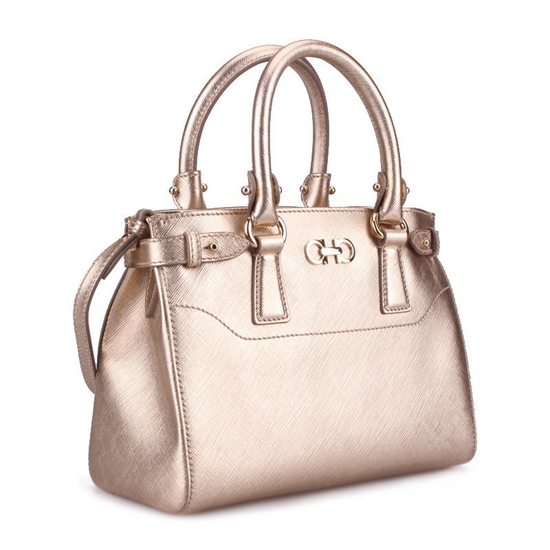 FERRAGAMO LOGO DETAILS SHOULDER BAG