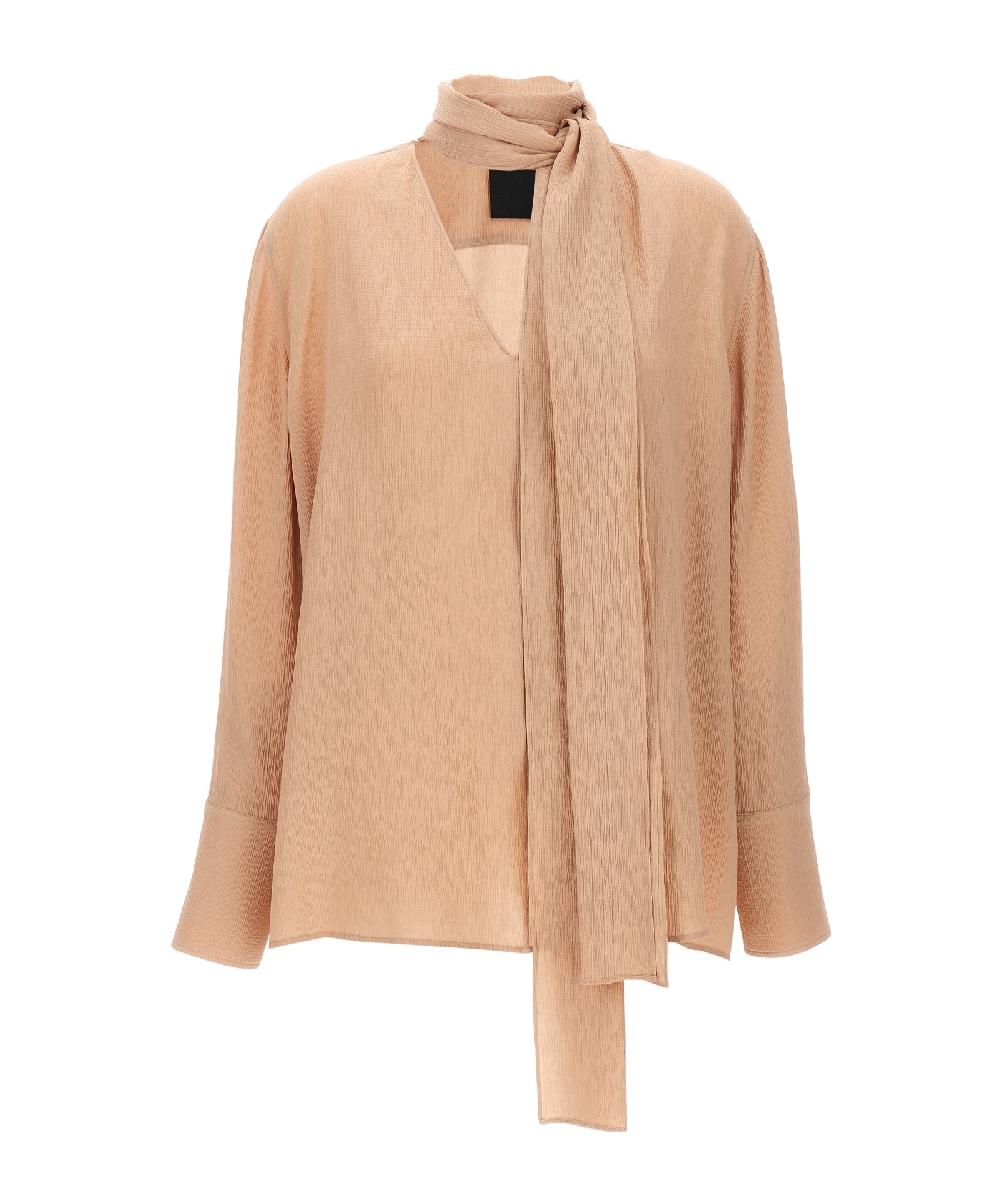 Givenchy Scarf-detail Silk Blouse In Nude
