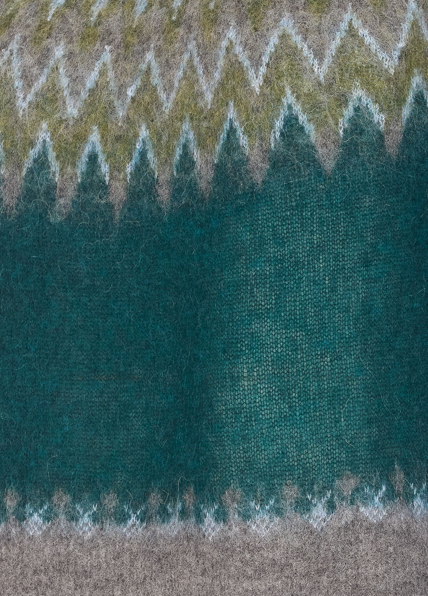 Roberto Collina Geometric Knitwear With Crew Neck And Long Sleeves In Green