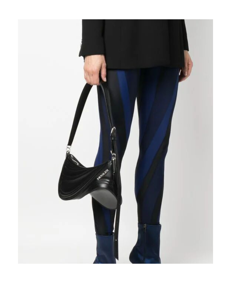 MUGLER TOP ZIPPER SHOULDER BAG