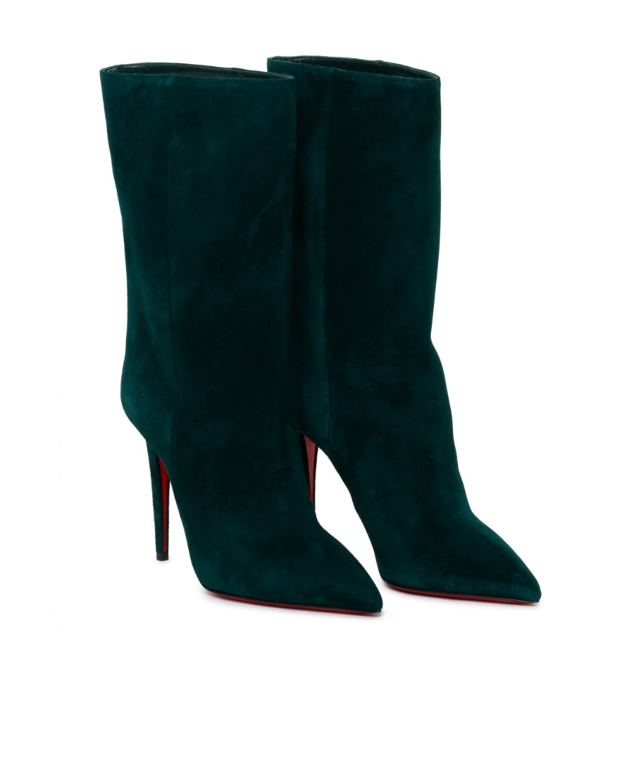 Shop Christian Louboutin Boots In The Logo In Black