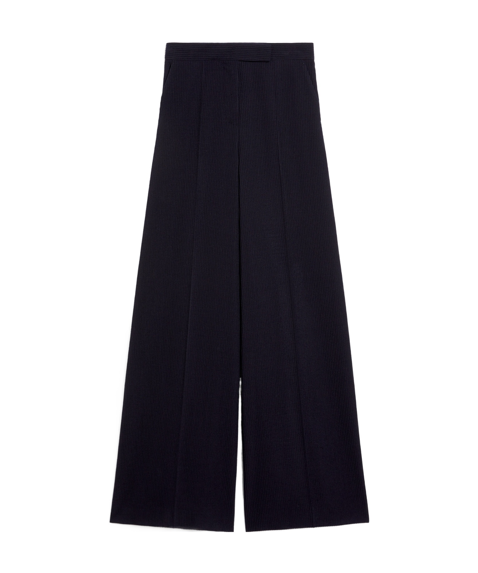 Max Mara Stretch Wool Pants In Black
