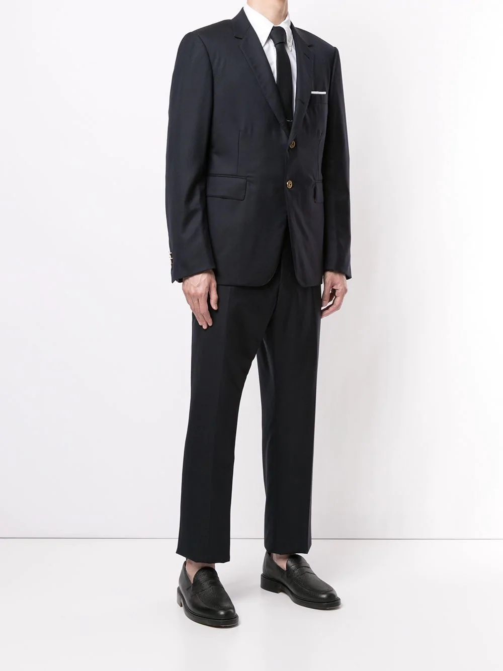 Shop Thom Browne Classic Two Piece Suit In Navy Blue