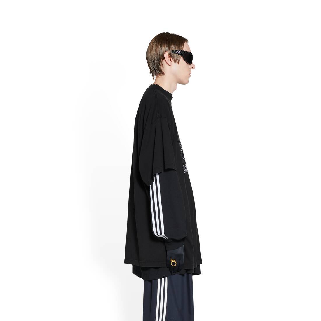 BALENCIAGA T-SHIRT BALENCIAGA / ADIDAS OVERSIZE IN NERO