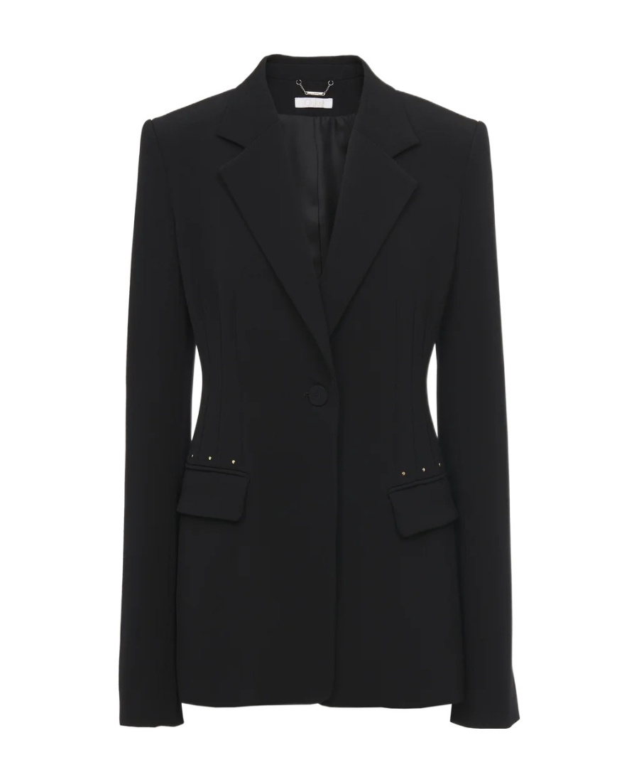 Chloé Wool Single-breasted Blazer In Black