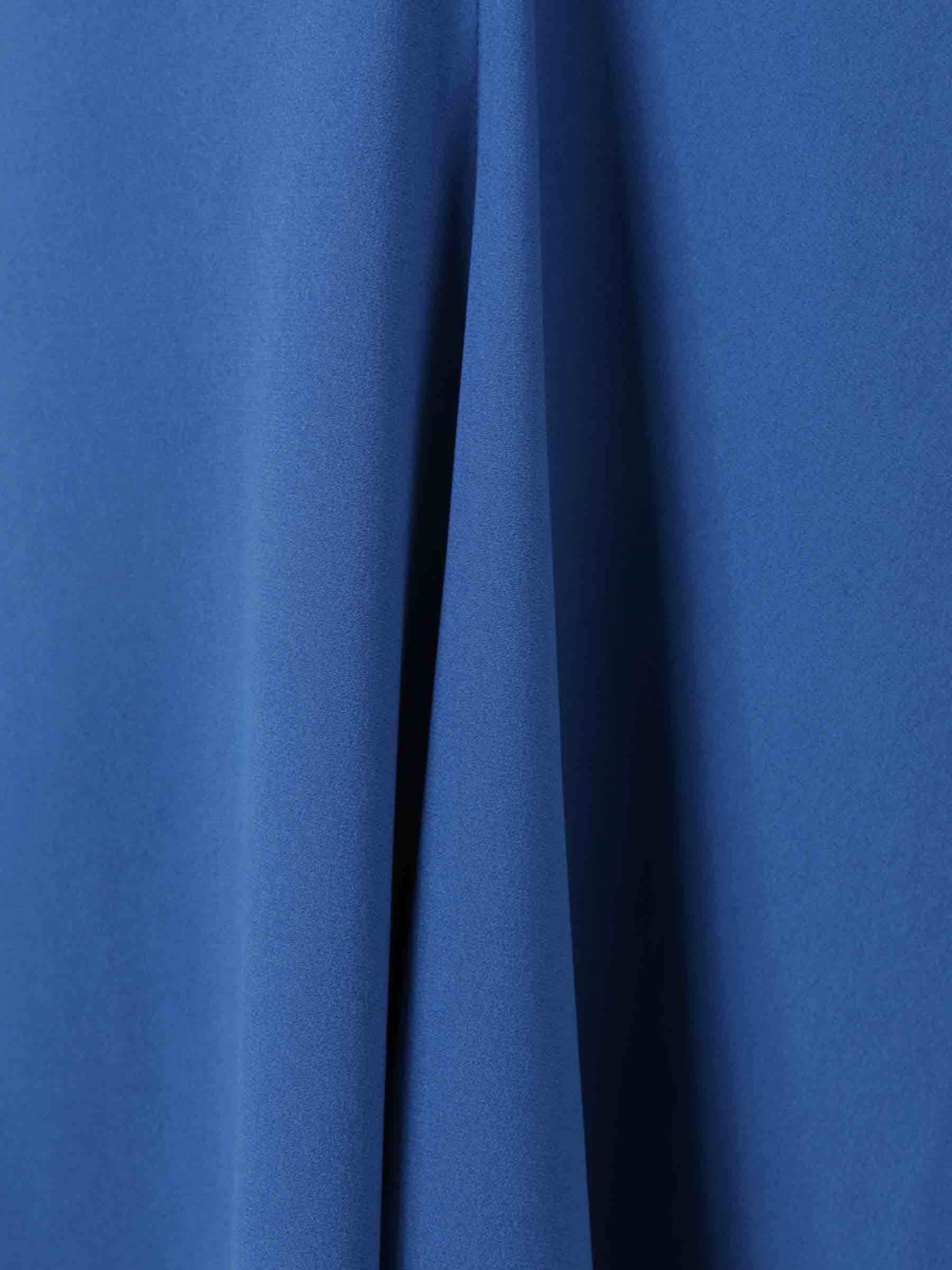 Shop Victoria Beckham Ruched-detail Asymmetric Midi Dress In Blue