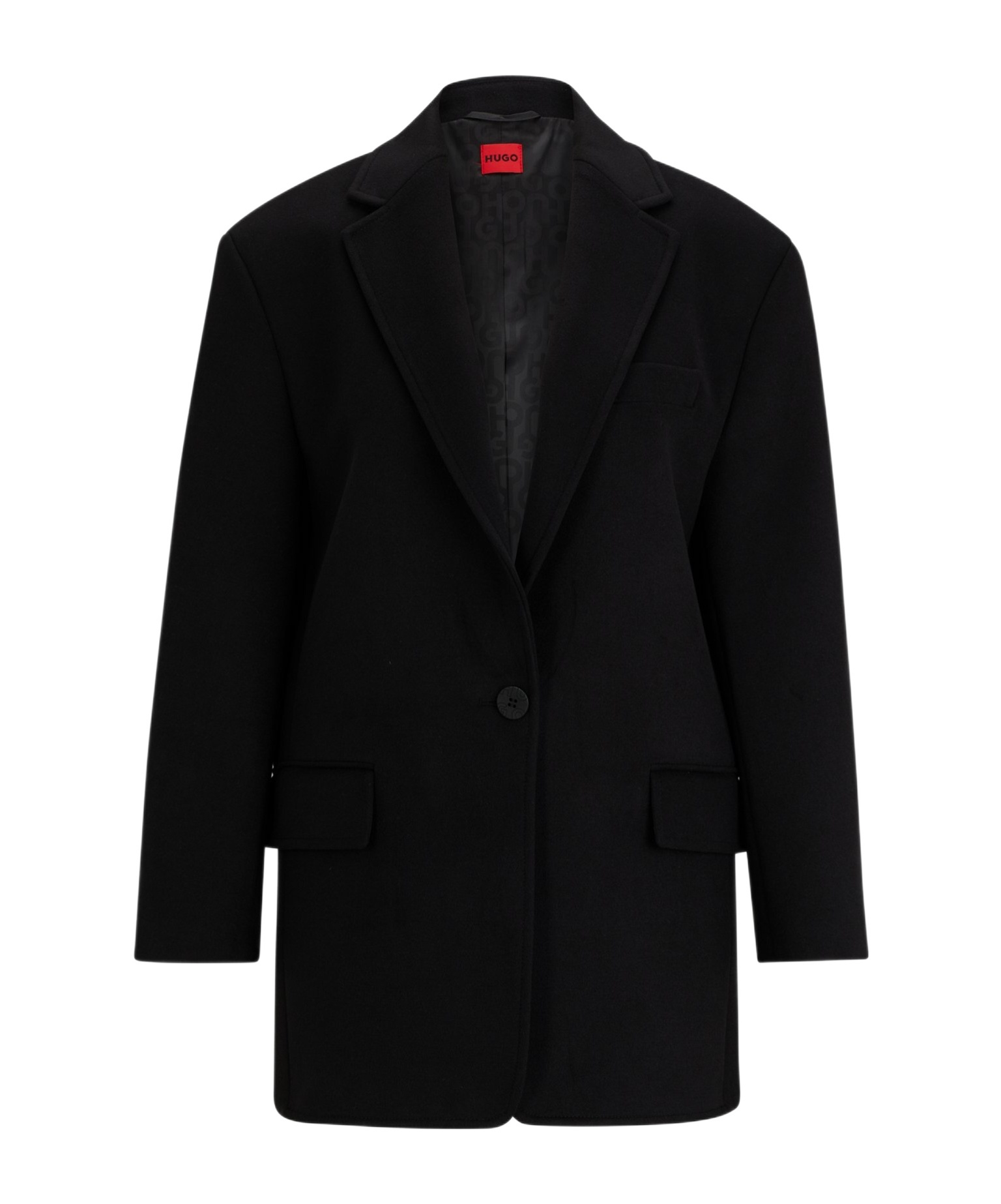 Hugo Boss Long Sleeved Suit Jacket In Black