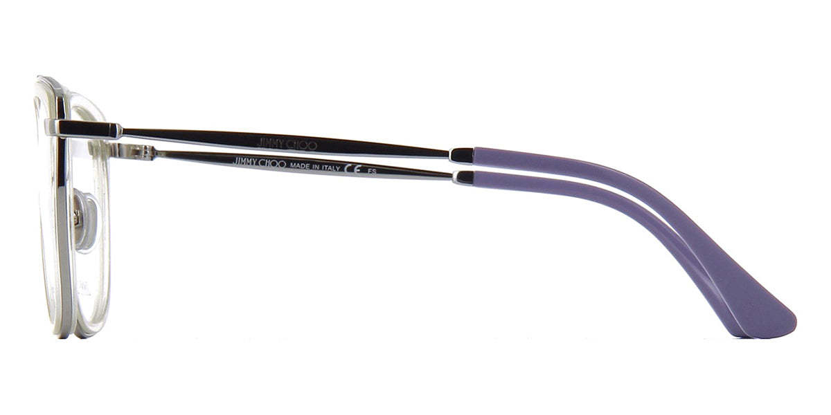 Jimmy Choo Eyewear Aviator Frame Glasses In White