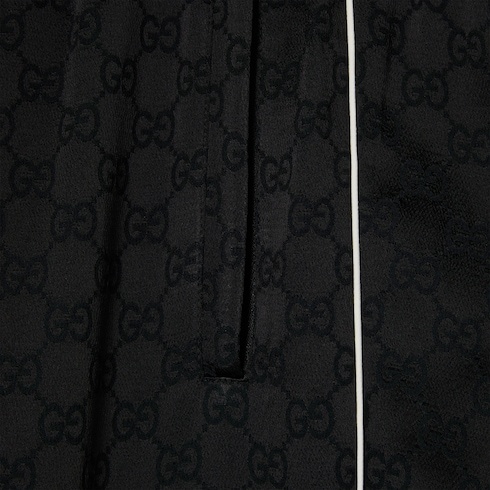 Gucci Gg Satin Jogging Pants In Black